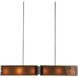 Textured Glass LED 44.4 inch Beige Silver Linear Pendant Ceiling Light in Metallic Beige Silver, Bronze Granite, 2700K LED